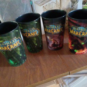4 Warcraft assorted 32oz AM-PM cups